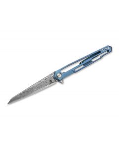 Defcon Peregrine Blue Damast coltello tascabile