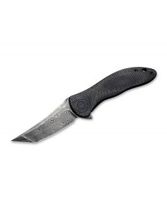 CIVIVI Synergy 3 Damascus G10 CF Black Tanto pocket knife