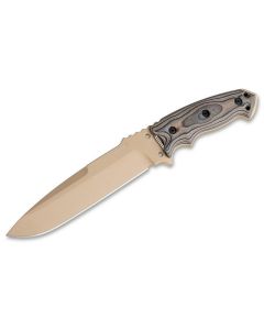 Hogue EX-F01 tactical knife with 7,0" FDE-Cerakote blade and G10-scales