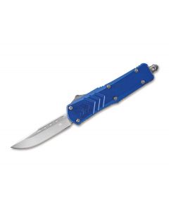CobraTec Small FS-X Blue Droppoint coltello automatico OTF