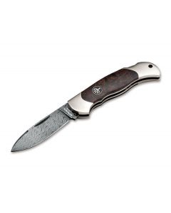 Böker Junior Scout Spearpoint coltello tascabile damascato e betulla riccia