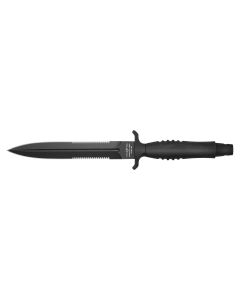 Fox Veleno tactical dagger with double-sided partial serrations