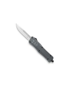 CobraTec Medium CTK-1 grey double action OTF knife with Droppoint blade
