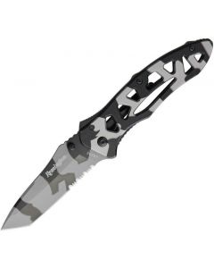 Remington Tactical Framelock Camo Tanto serrated pocket knife